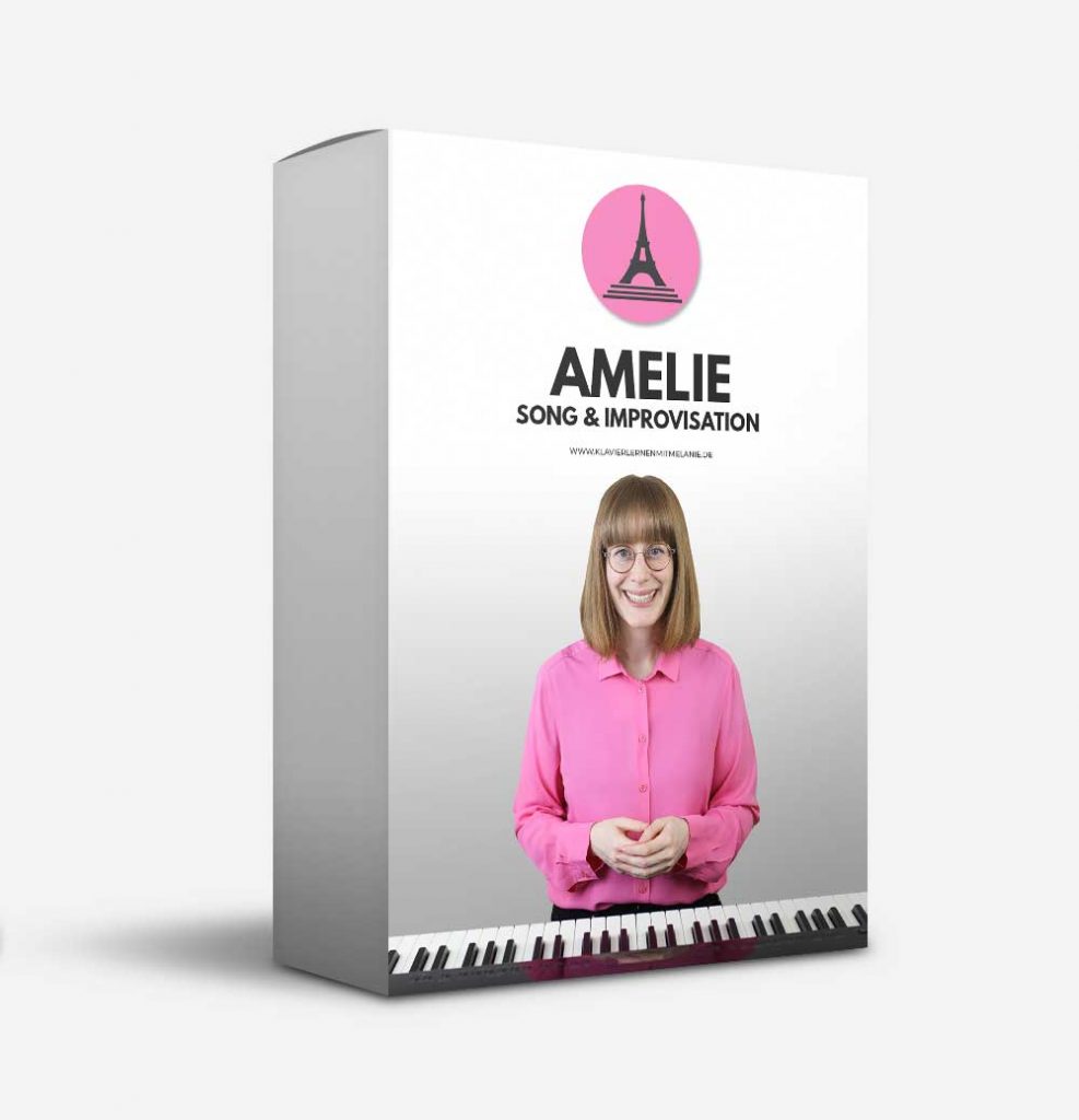 Amelie am Klavier lernen